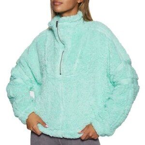 Free People Movement Nantucket Iced Aqua Plush Fleece Sz S